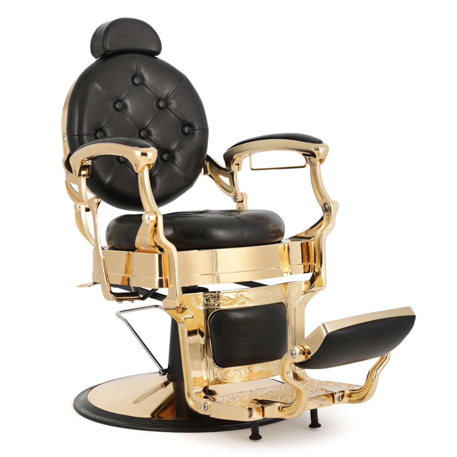 #5045 Retro Barber Chair Heavy Duty Vintage Salon Chair (Gold&Black)