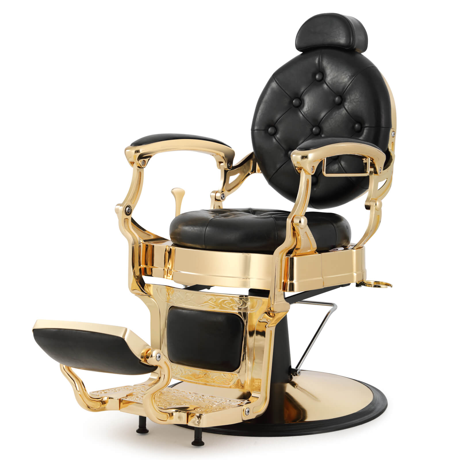 #5045 Retro Barber Chair Heavy Duty Vintage Salon Chair (Gold&Black)