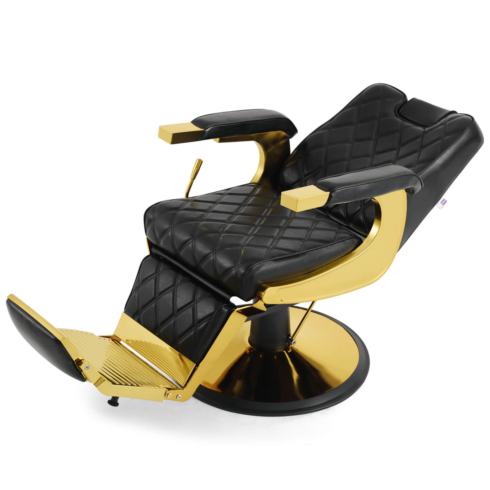 #5636 Prestige Wide Backrest Barber Chair（Gold/Black）