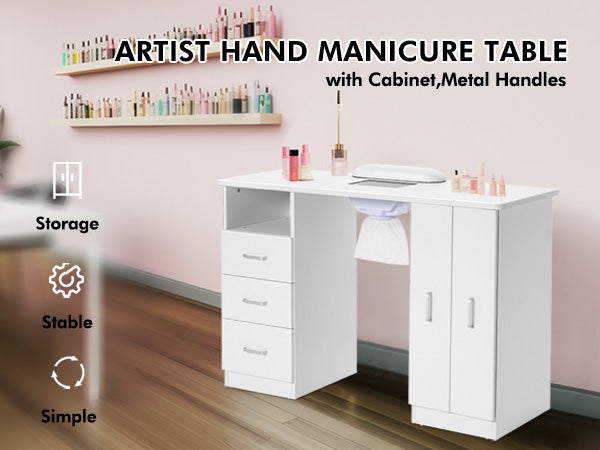 7017 Manicure Table Nail Table Wooden Salon Spa Nail Table Station