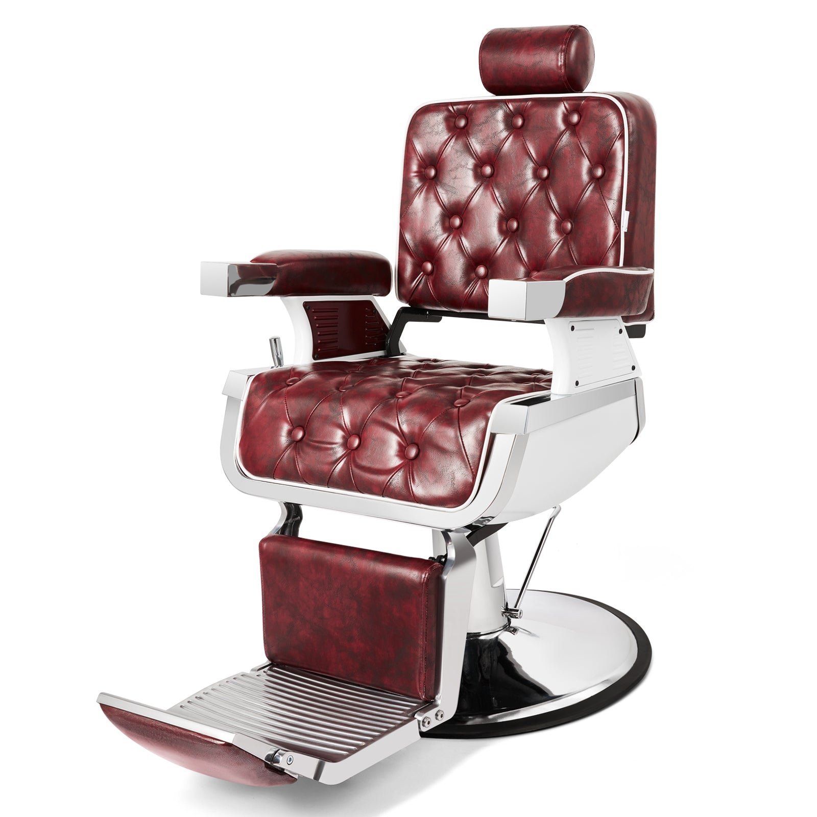 Burgundy discount barber chair