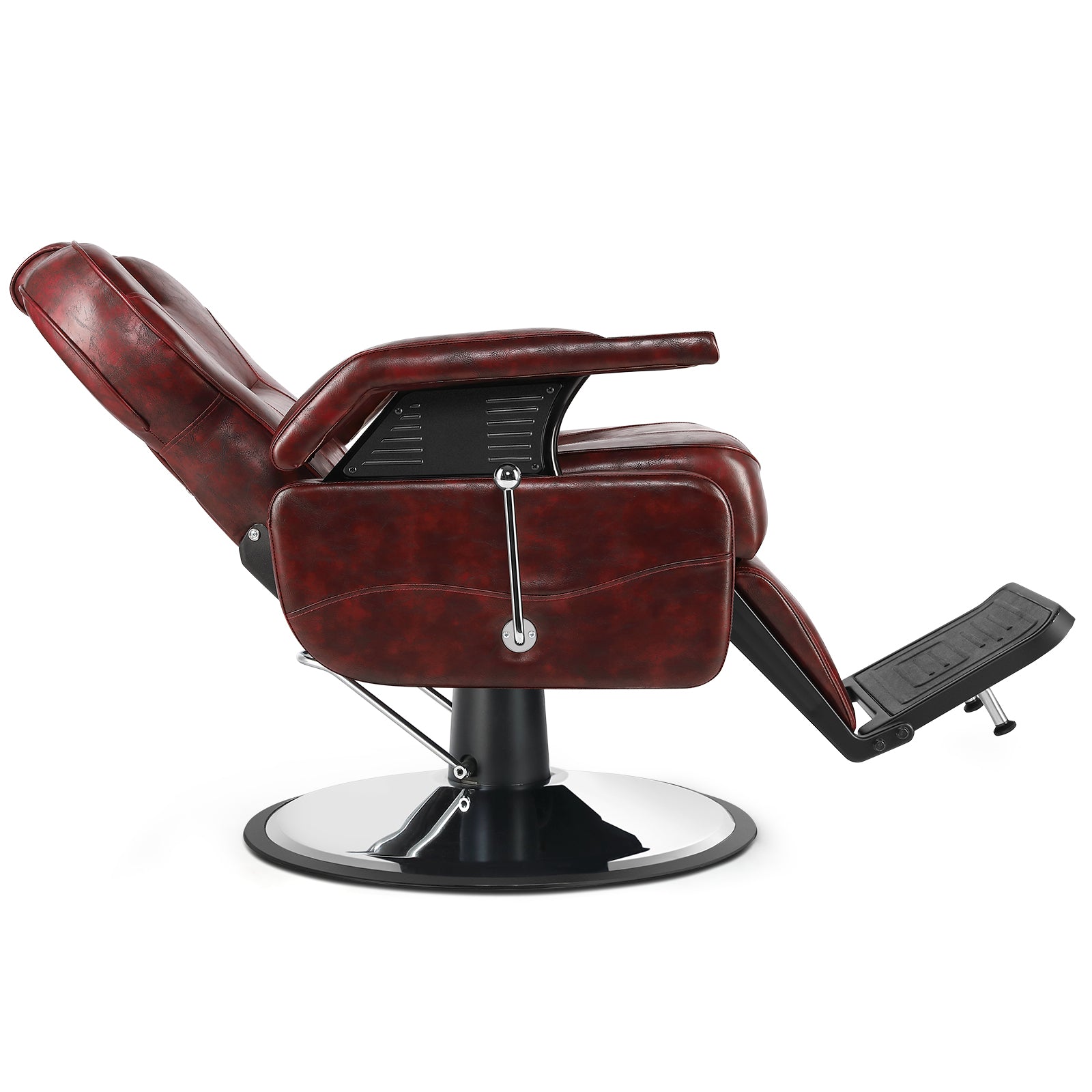 Red and black barber chair hot sale