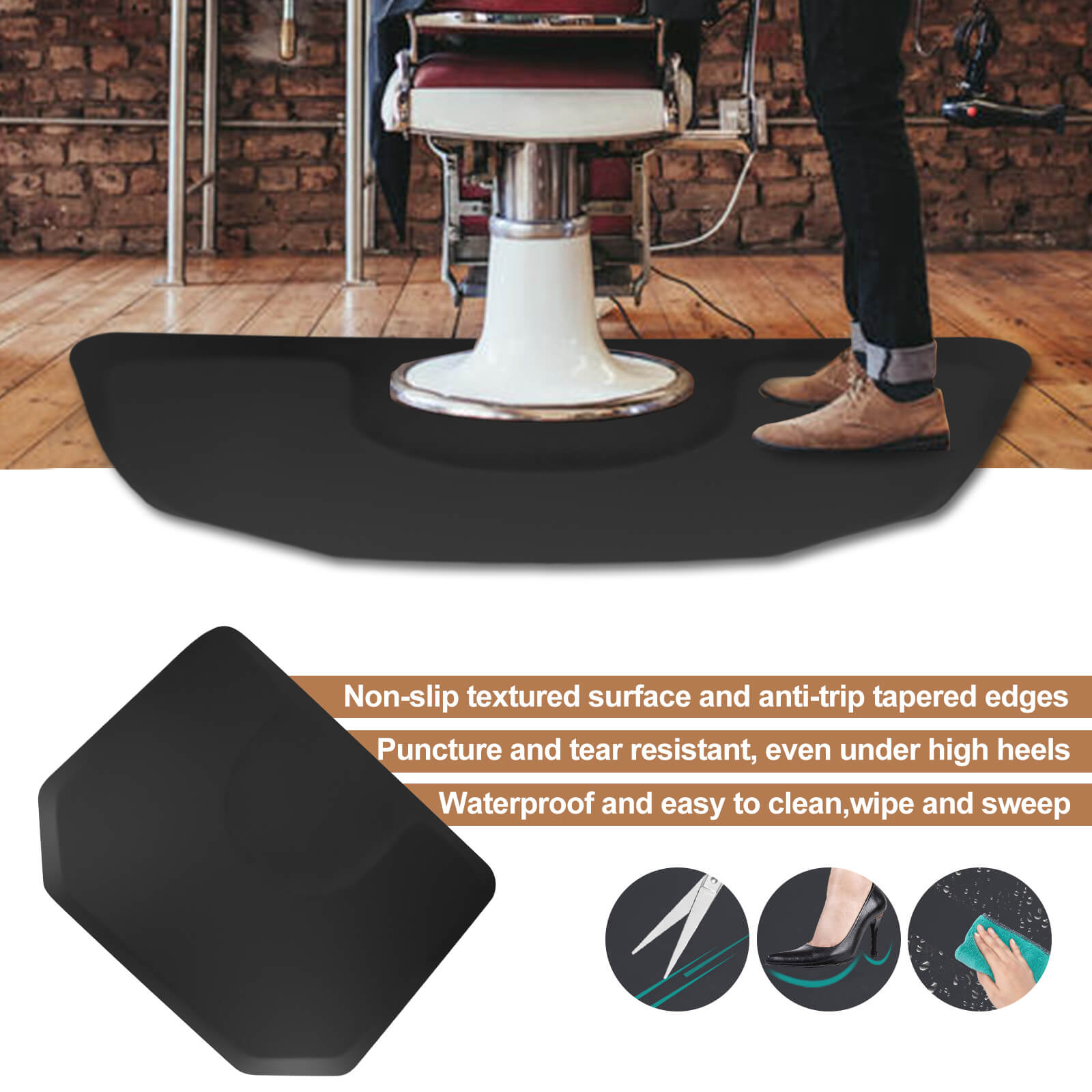 Hairdressing outlet fatigue mat